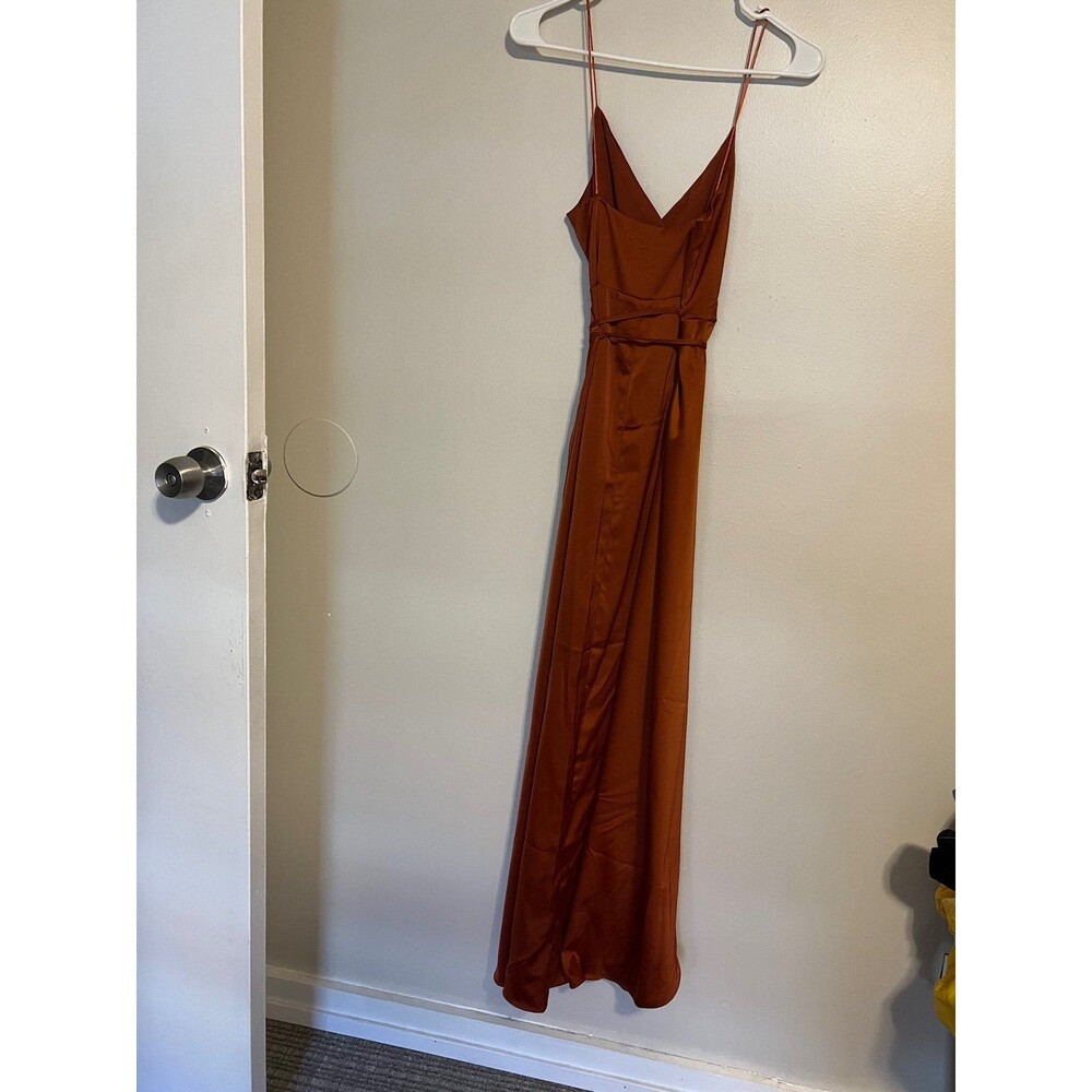 Rust wrap maxi dress NWT